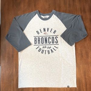 NWOT Denver Broncos Raglan T-Shirt